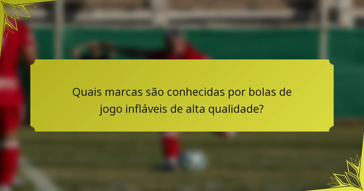 Quais marcas são conhecidas por bolas de jogo infláveis de alta qualidade?